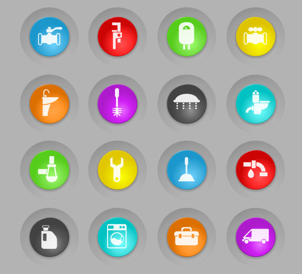 水管服务图标集图片下载