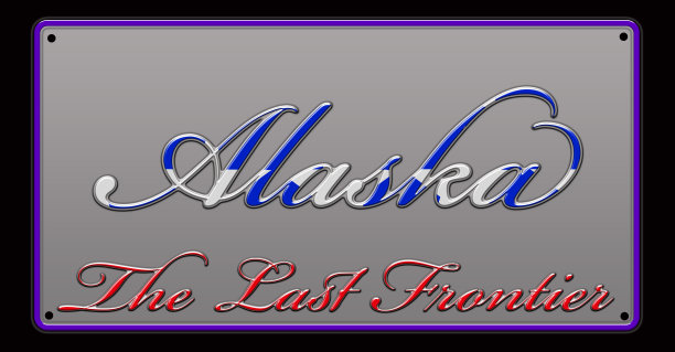 阿拉斯加车牌插图图片下载
