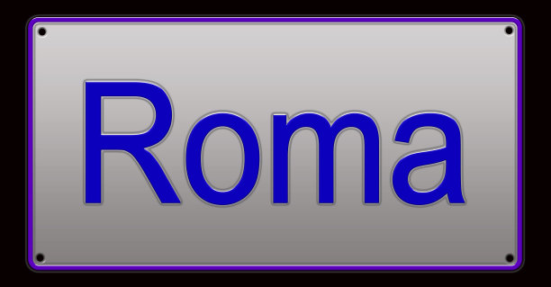 罗马车牌插图图片下载