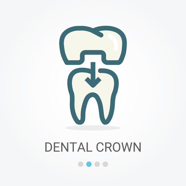 牙冠矢量图标图片下载