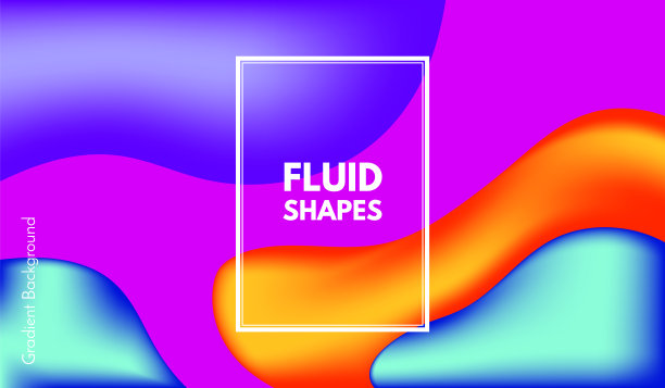 抽象彩色形状与3d效果。图片下载