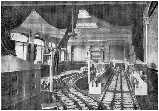 玩具火车模型老照片图片下载