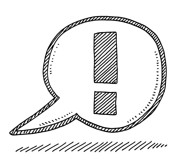 语音气泡感叹号绘图图片下载