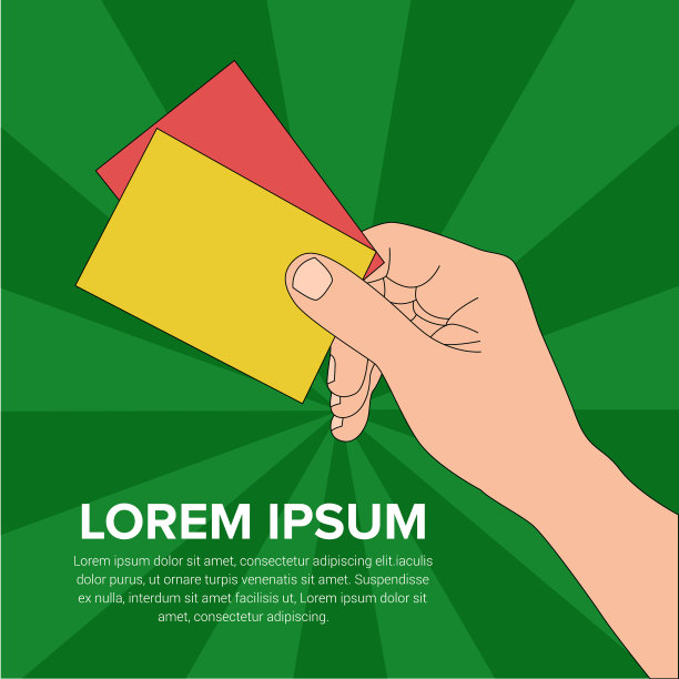 手举红牌和黄牌图片下载