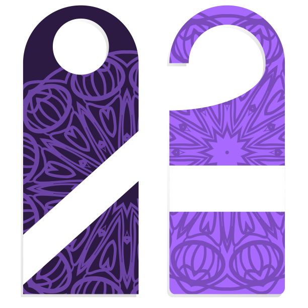 特殊曼荼罗设计的门衣架。矢量图图片下载