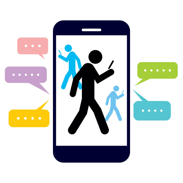 带着手机走路的人图片下载