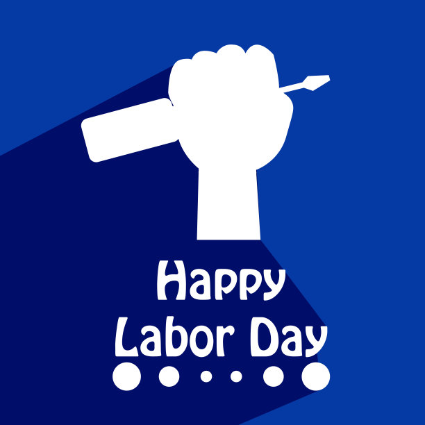 美国劳动节背景元素的插图图片下载