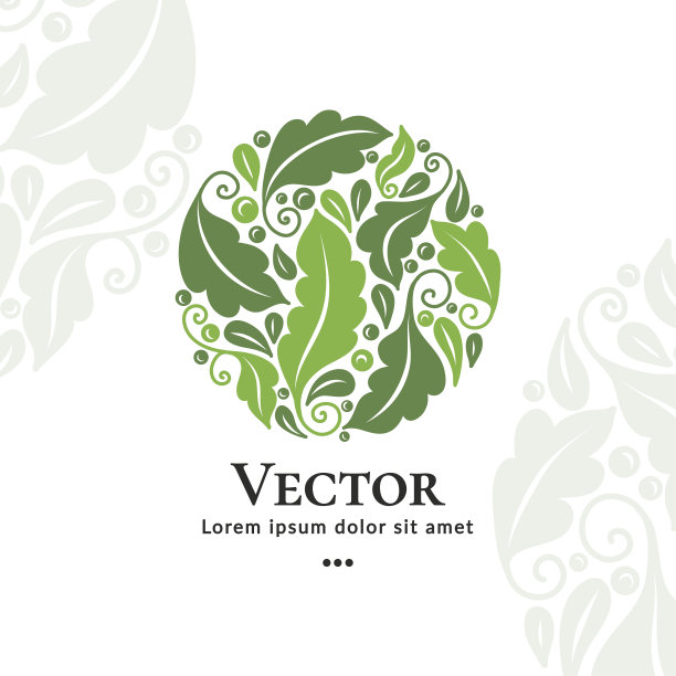 有机标志。伟大的标志，字母，邀请，传单，菜单，小册子。图片下载