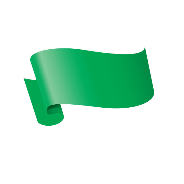 在白底上挥舞着绿旗图片下载
