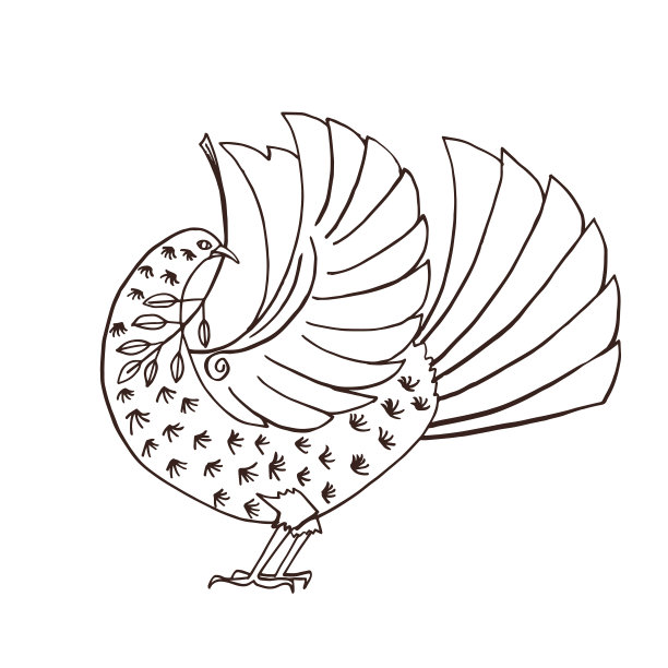 手绘复古圣诞元素图片下载