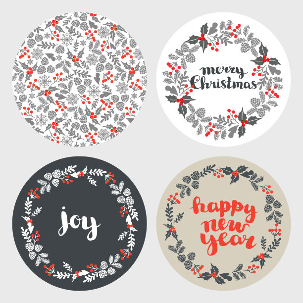 新年贺卡的圆形背景图片下载