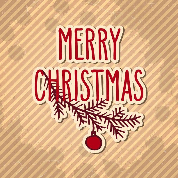 复古圣诞贺卡图片下载