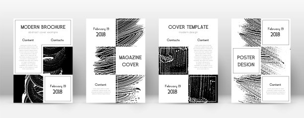 封面页设计模板。企业宣传册的布局。漂亮时髦的抽象封面页。黑一个图片下载