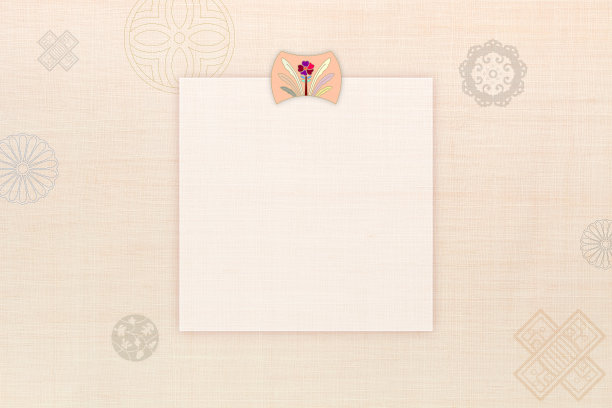 韩国传统苎麻布拼布背景卡片框架设计图片下载