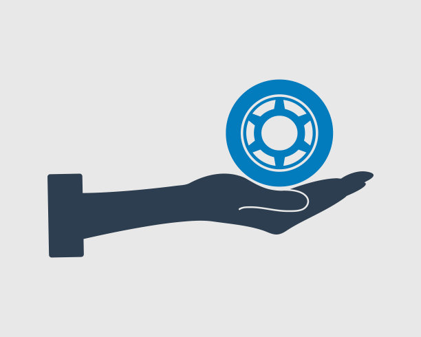 汽车撕裂服务图标在灰色背景图片下载