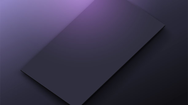 以3D视角模拟手机应用界面。空白应用程序屏幕。水平长宽比在黑色色调矢量创建，便于用户界面和用户体验设计。图片下载