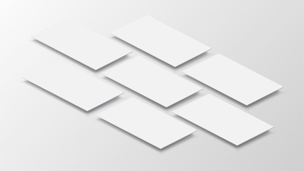 以3D视角模拟手机应用界面。空白应用程序屏幕。水平长宽比在白色色调中创建矢量，便于用户界面和用户体验设计。图片下载