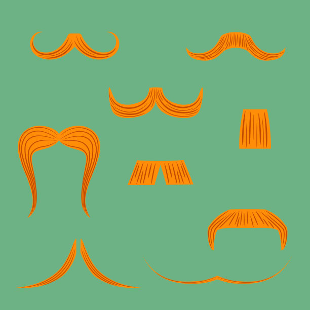 设置与不同的红色男人胡子图片下载