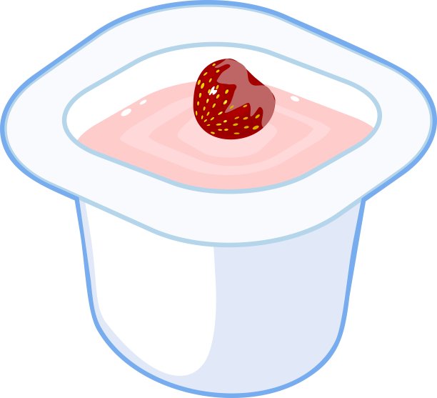 红莓草莓酸奶罐图片下载