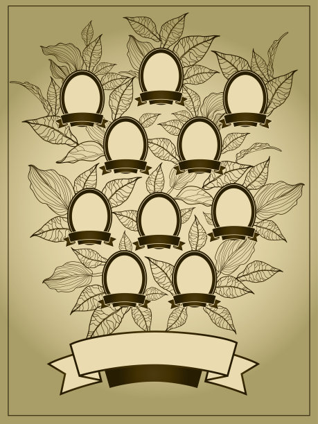 家谱模板。图片下载