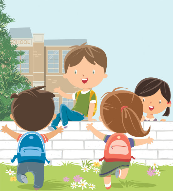 孩子们去上学图片下载