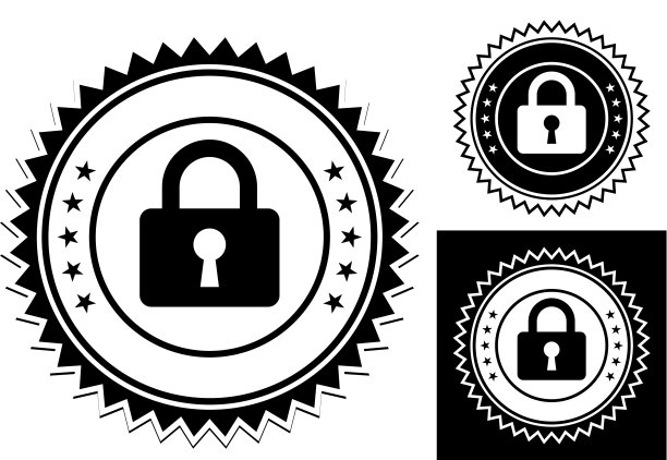 带有钥匙孔图标的挂锁图片下载