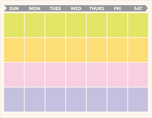 彩色日历模板图片下载