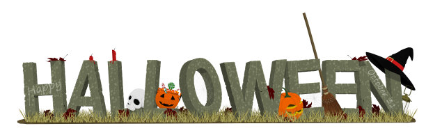 万圣节的石头字母表和配件在墓地图片下载