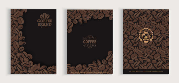 咖啡豆盖设计套装图片下载