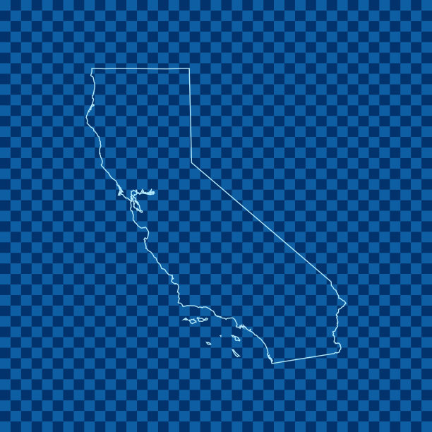 加州地图图片下载