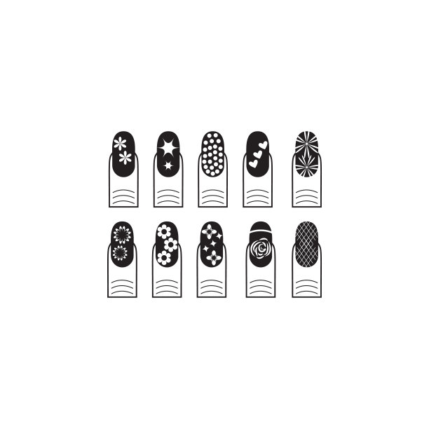 指甲上的手指图标。移动概念和web应用程序的美容院图标元素。手指上的详细美甲图标可以用于网络和手机。溢价图标图片下载