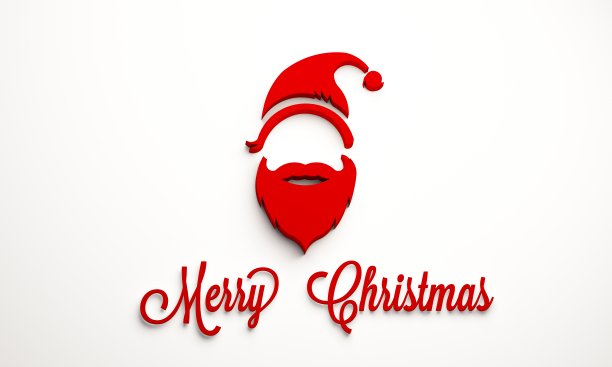 红色圣诞老人。3D渲染插图图片下载