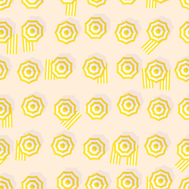 无缝海滩阳伞图案图片下载