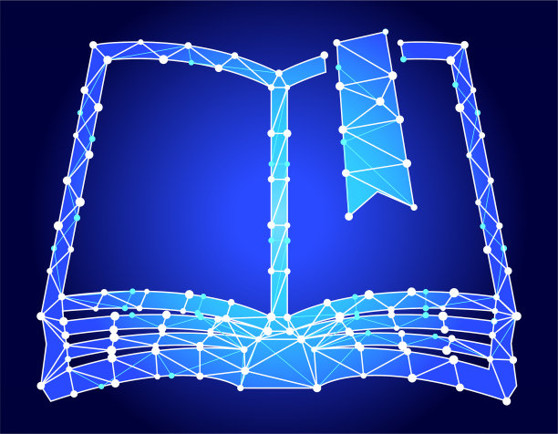 预定蓝色三角形节点向量模式图片下载