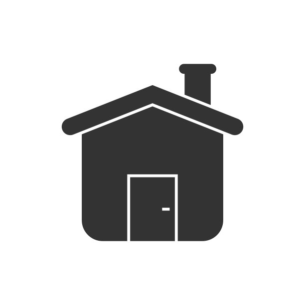扁平风格的房屋建筑图标。白色孤立背景上的房屋公寓矢量图。房屋住宅商业概念。图片下载