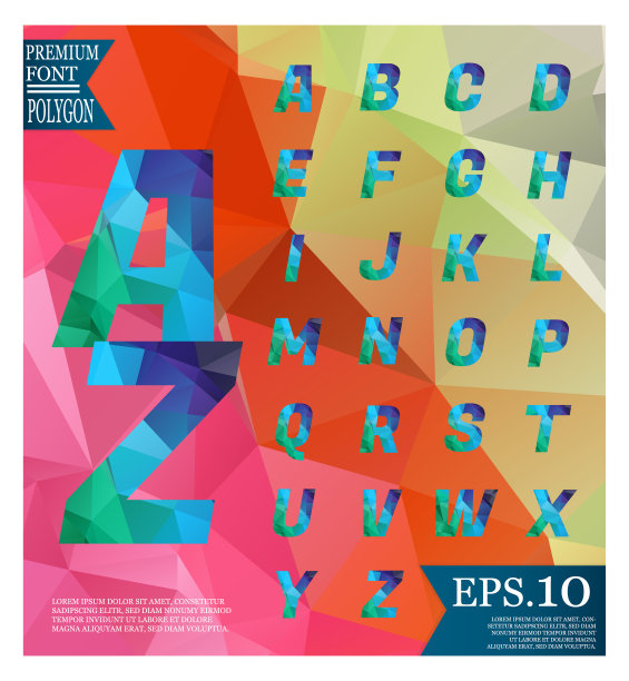 字体低聚抽象背景低聚纹理三角形形状在随机图案设计图片下载