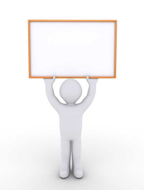 有人举着一个空牌子图片下载