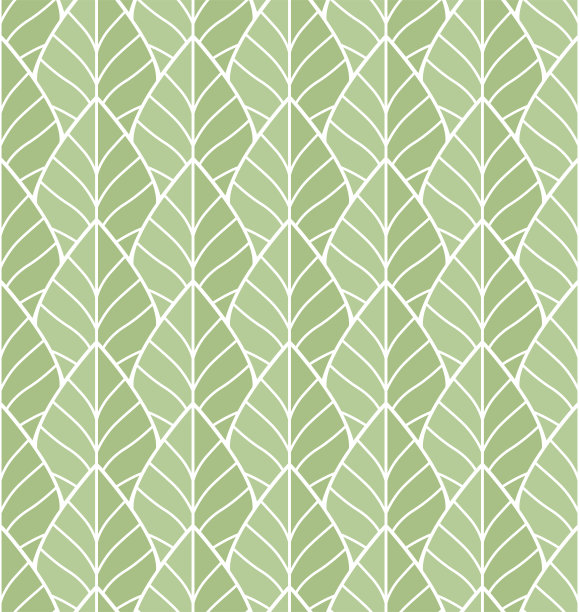 几何绿叶矢量无缝图案。摘要矢量纹理。叶的背景。图片下载
