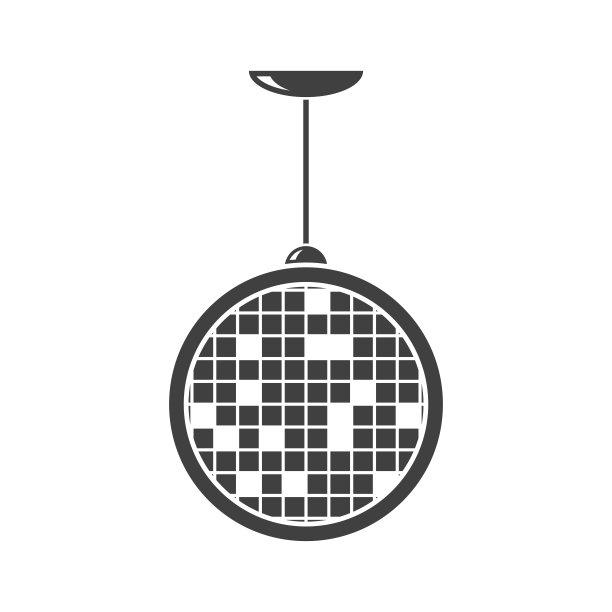 迪斯科球图标。矢量在白色背景。图片下载