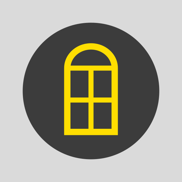 灰色背景上的窗口图标。图片下载