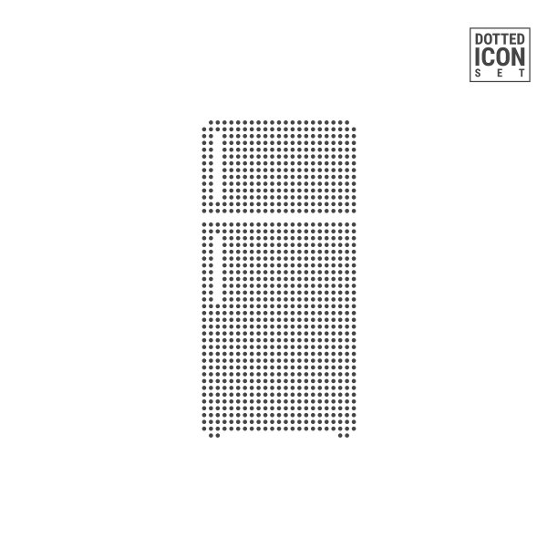 冰箱或冰箱点图案图标。厨房冰箱点状图标孤立的白色背景。矢量图标,模板图片下载