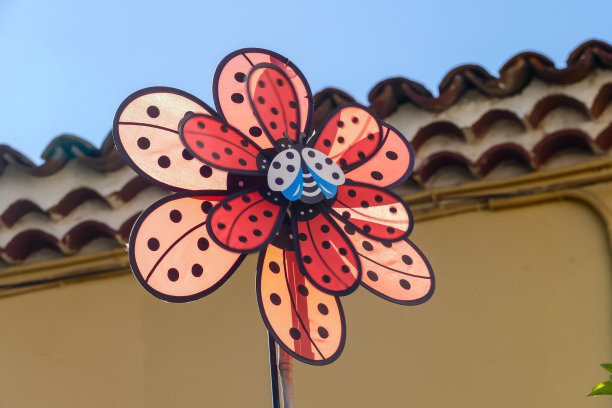 彩色风车玩具的照片图片下载