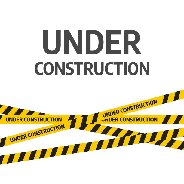 网站页面正在建设中。在建设胶带警告横幅向量图片下载