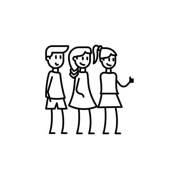 朋友图标。移动概念和web应用程序的友谊图标元素。细线朋友图标可以用于网络和手机图片下载