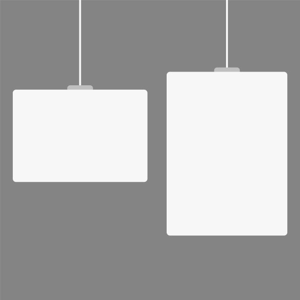 相框或海报模板上透明的背景。图片库文件夹墙图片下载