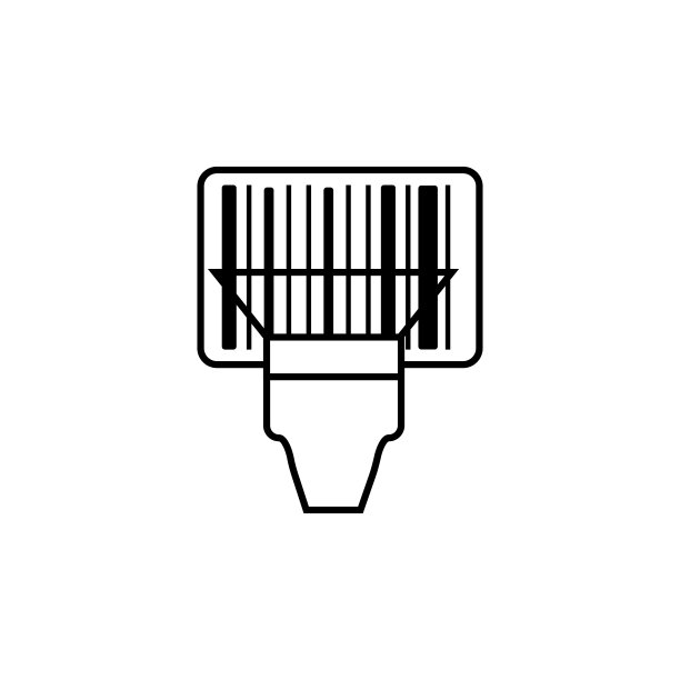 条形码扫描仪图标：用于移动概念和Web应用程序的全球物流元素细线图标图片下载