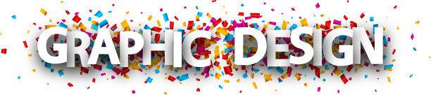 图形设计横幅与彩色纸屑。图片下载
