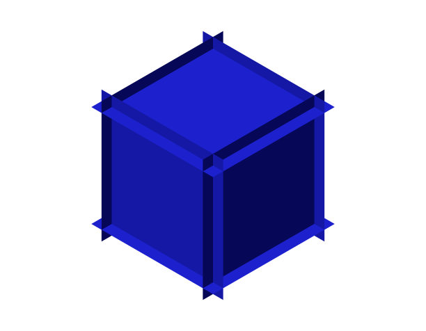 抽象的多边形数据集。孤立在白色背景上。3 d矢量插图。图片下载