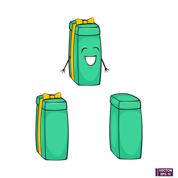 一套卡通礼盒。图片下载