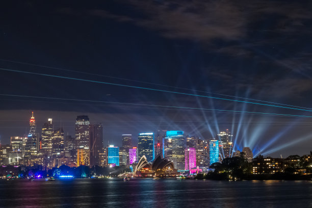 生动艺术节期间的悉尼港图片下载